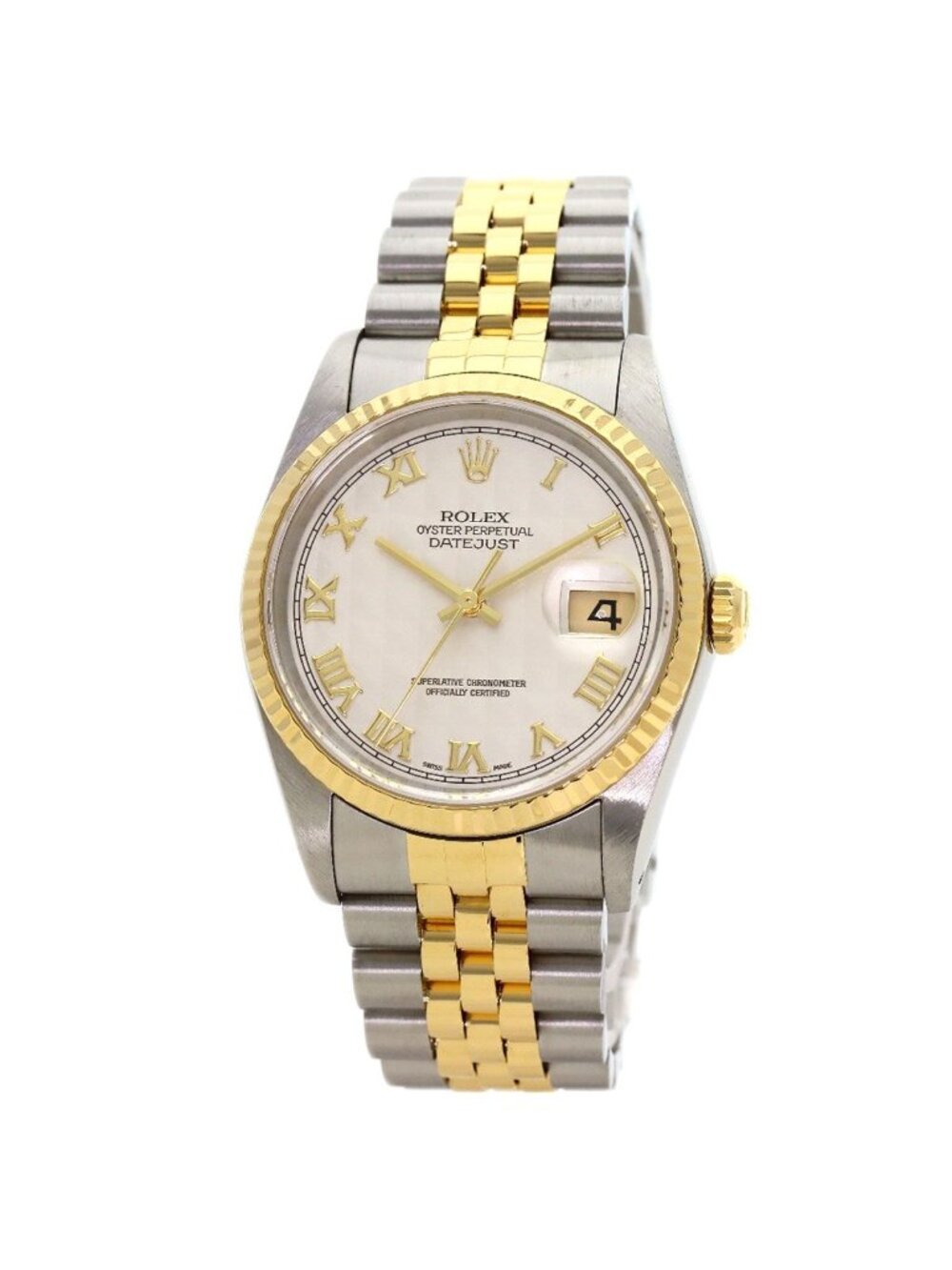 Rolex Datejust Pyramid Roman SS Yellow Gold 18k